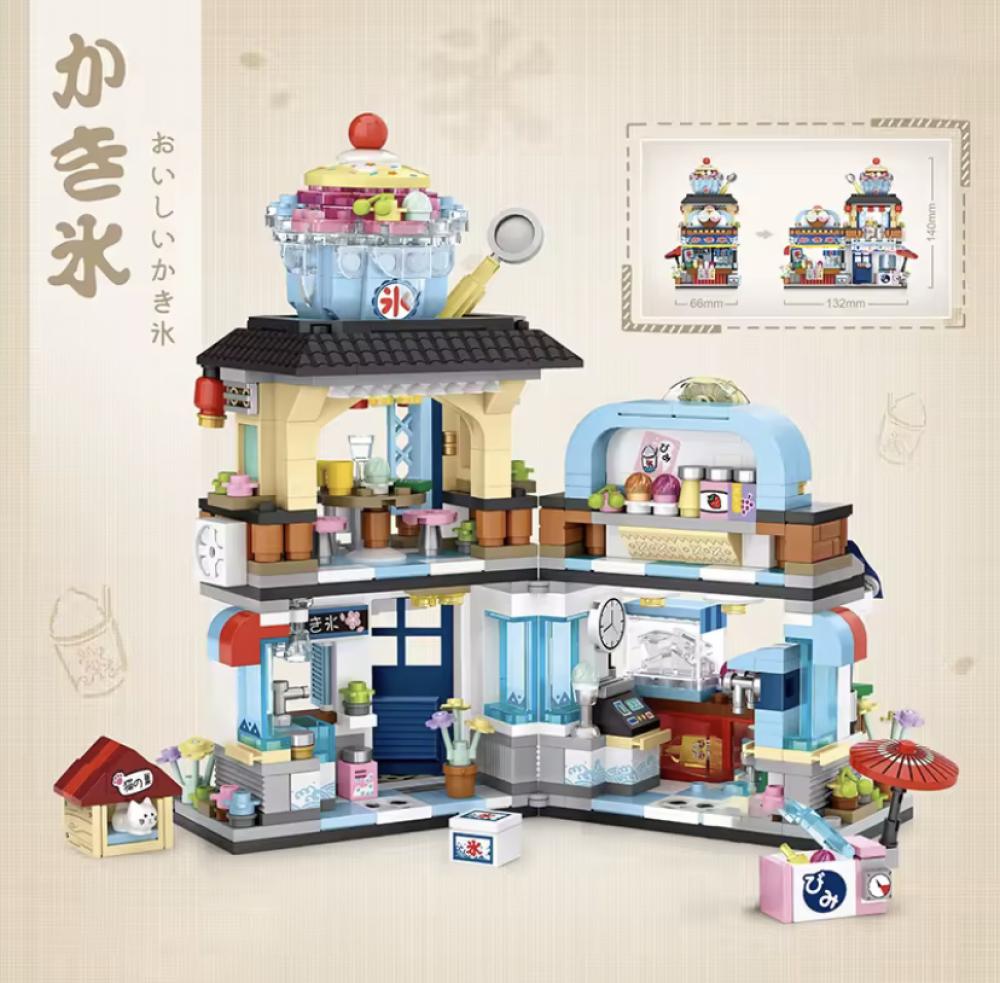 Japanese Shaved Ice Shop Building Blocks Set