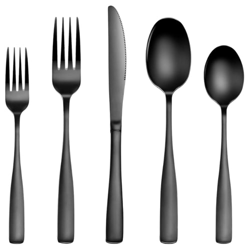 Black Stainless Steel Cutlery Set