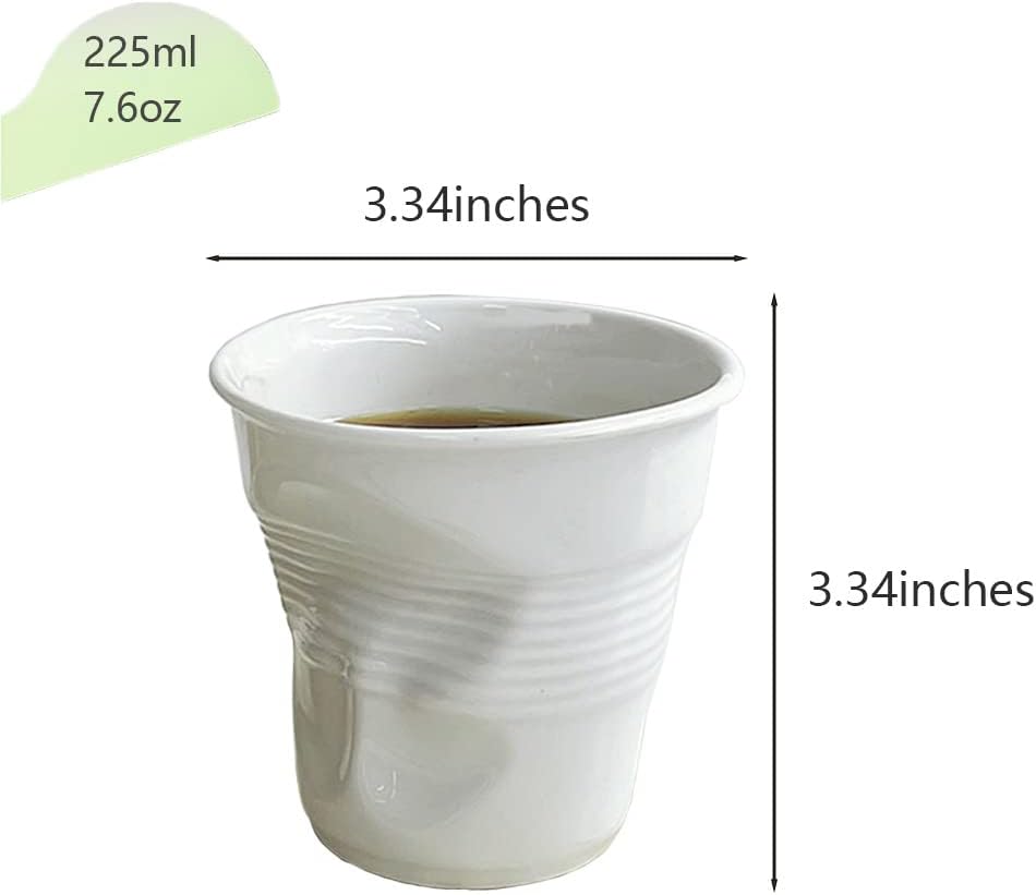 Pleated Ceramic Coffee Mug