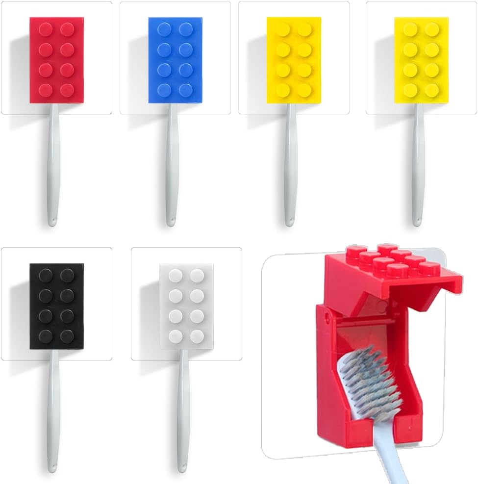 Building Block Toothbrush Holder Wall Rack