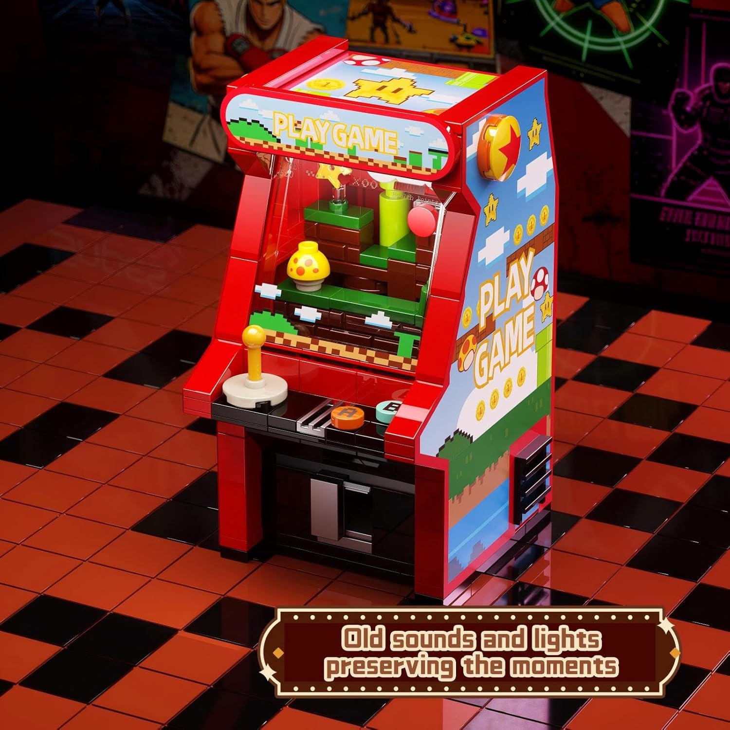 Retro Arcade Building Blocks Set