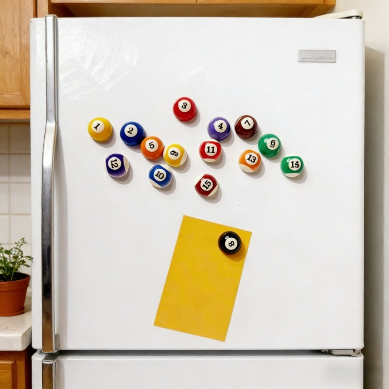 Billiards Fridge Magnets Set 15pcs