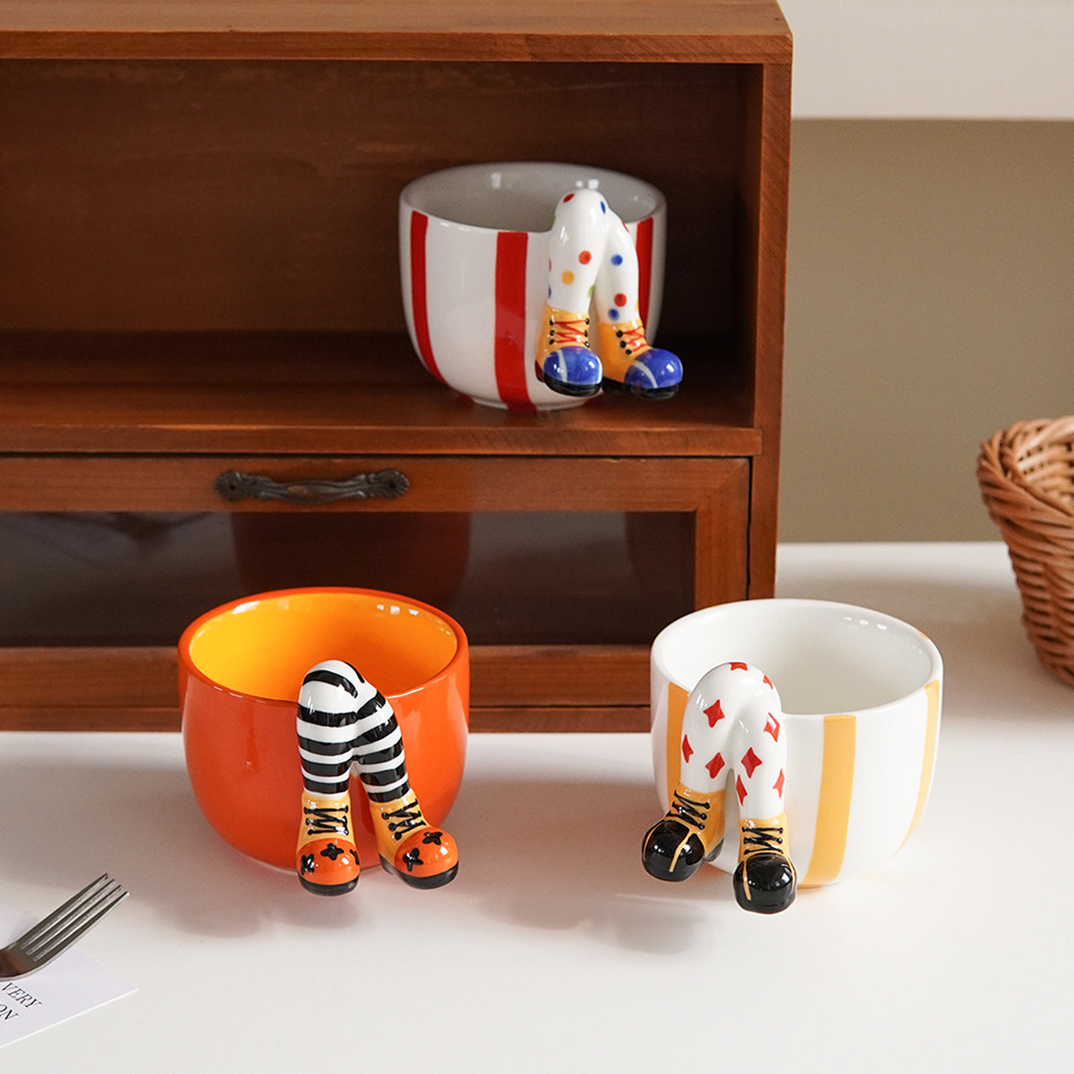 3D Clown Ceramic Coffee Mug