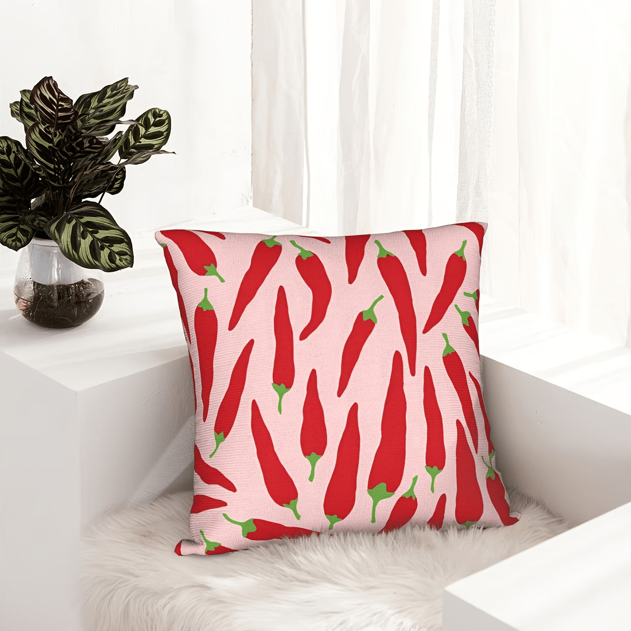 Chili Pepper Cushion Cover (تلبيسة فقط بدون الحشوة)