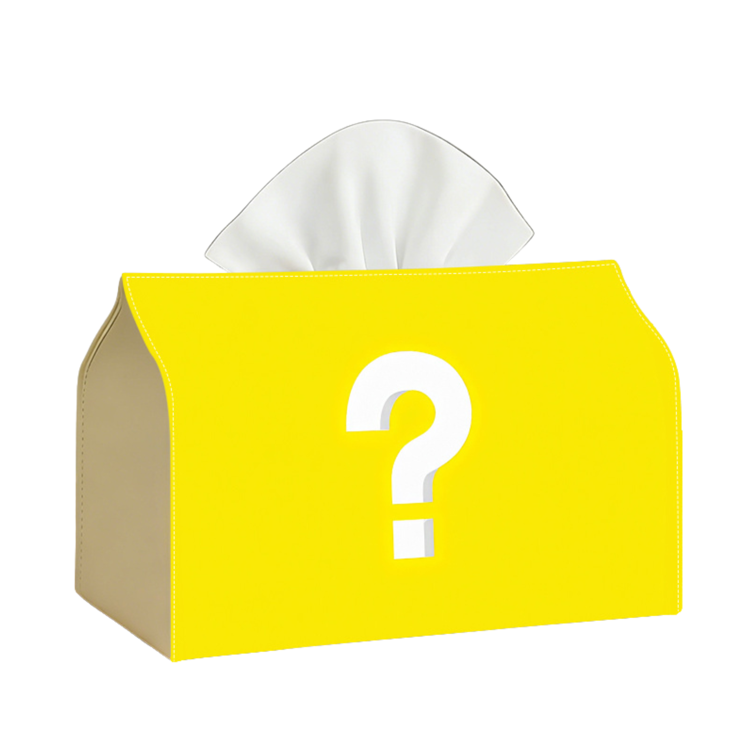 Question Mark Tissue Box Cover Decor