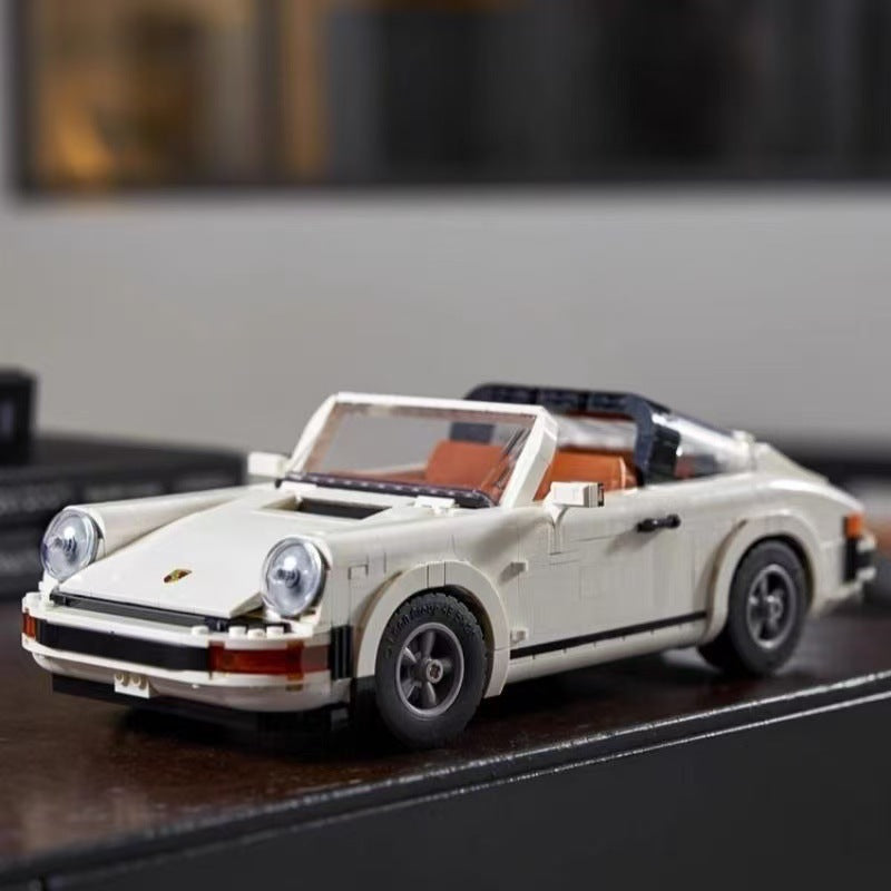 Retro Porsche 911 Racing Car Building Blocks