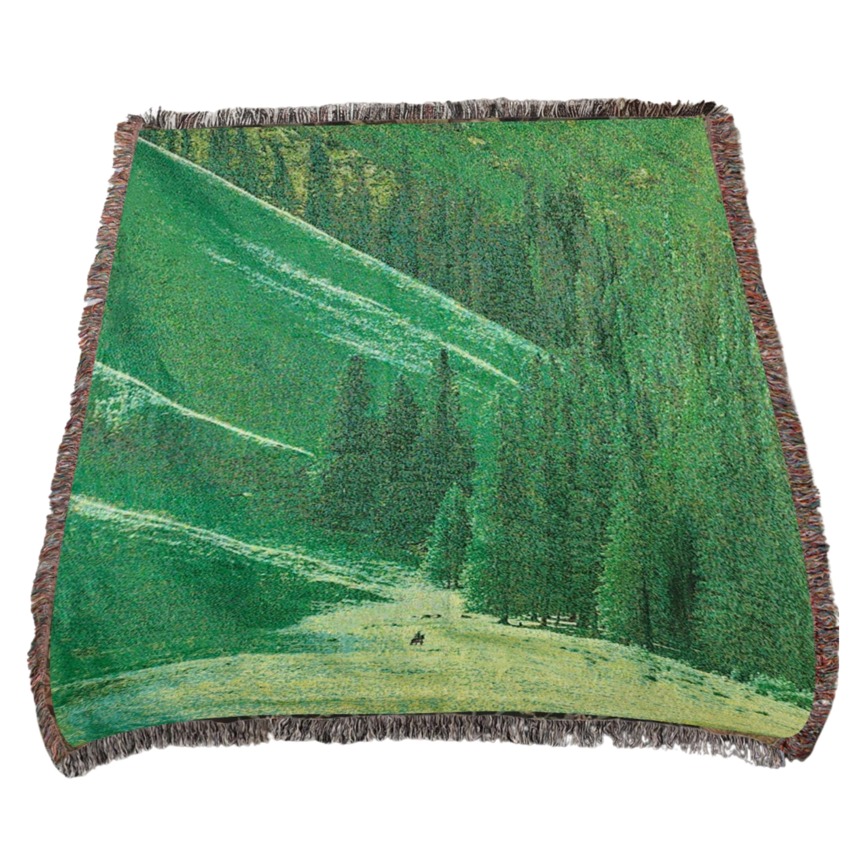 Mountain Forest Blanket Tassel Thick Soft