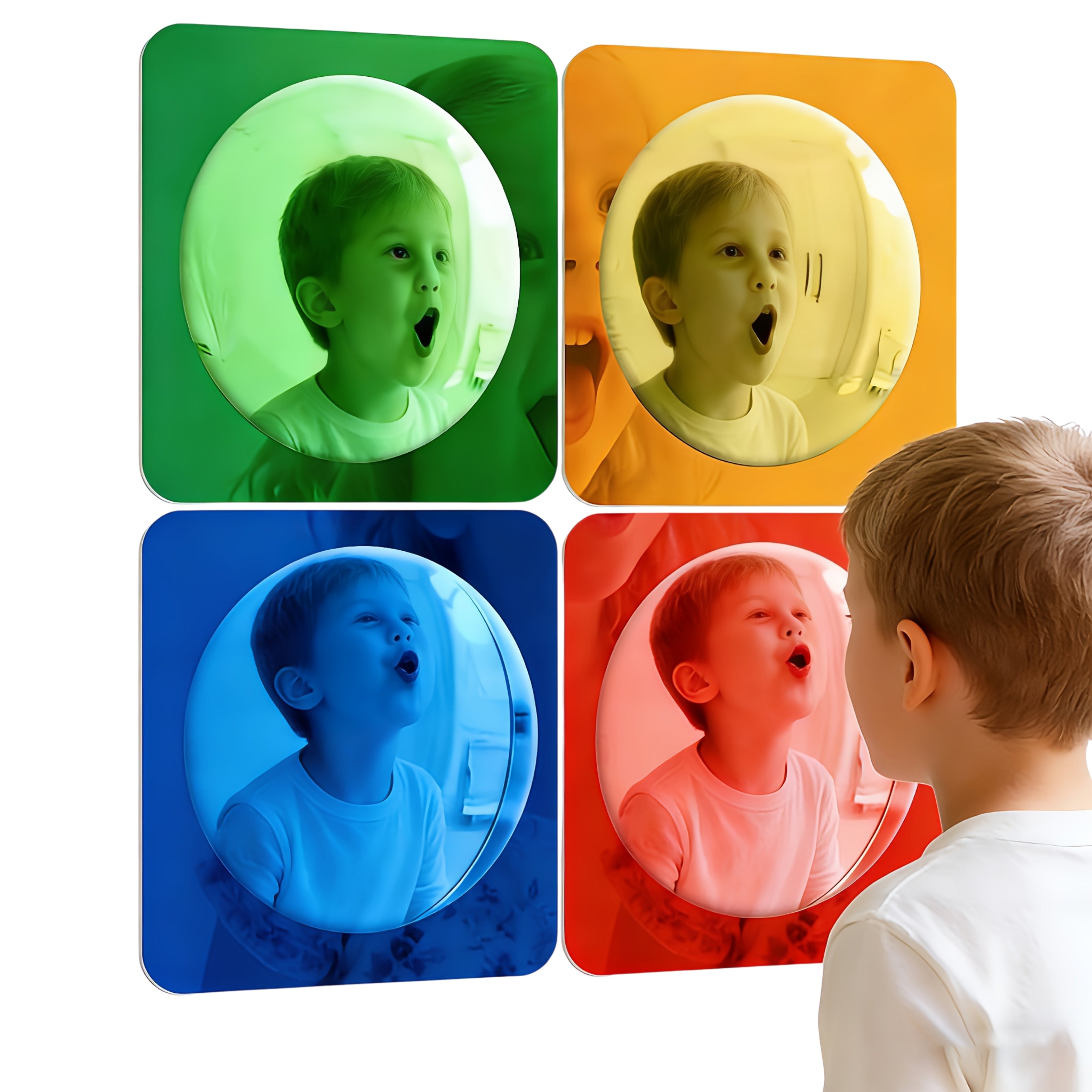 Sensory Bubble Mirror Wall Decor Set 4pcs