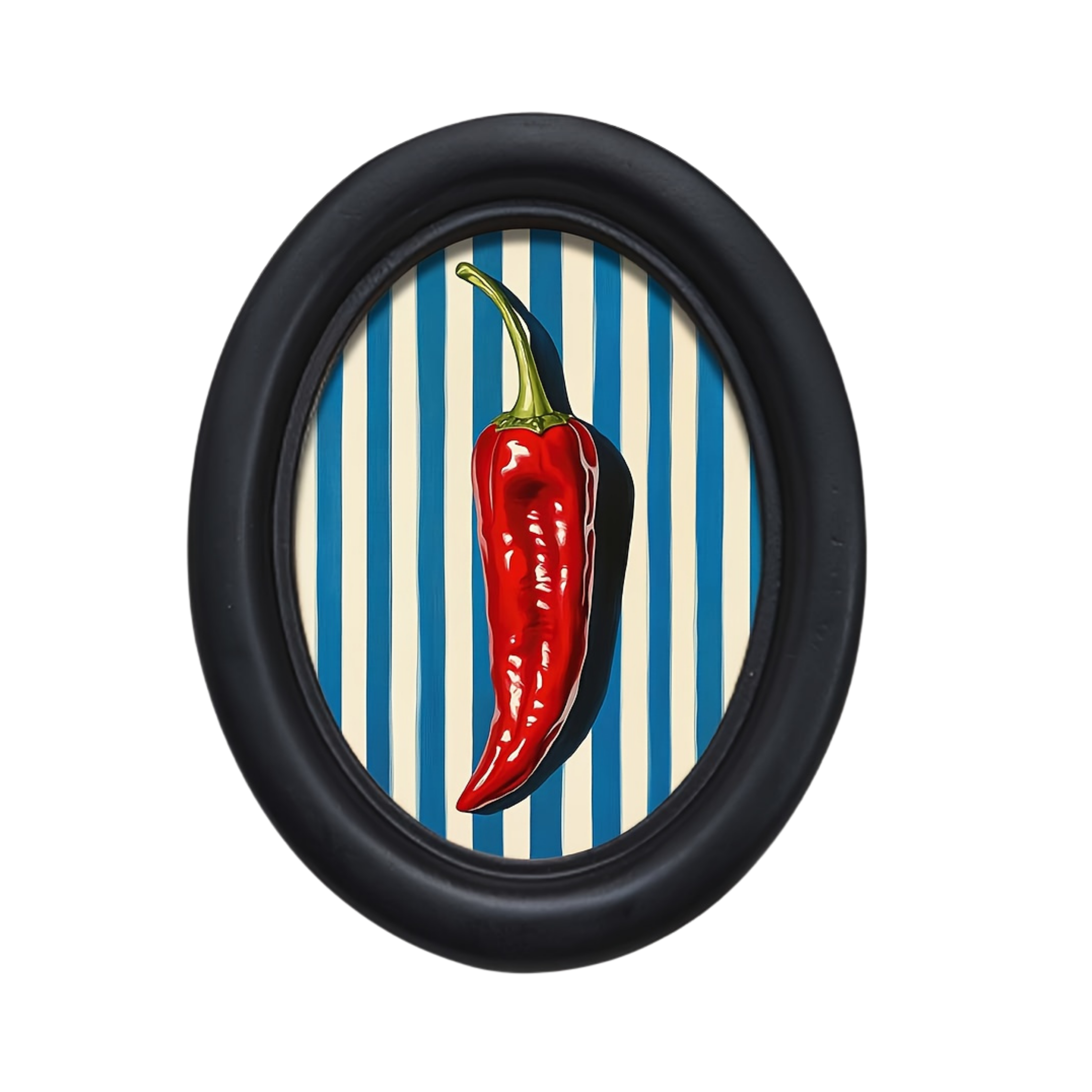 Red Pepper Retro Oval Photo Frame