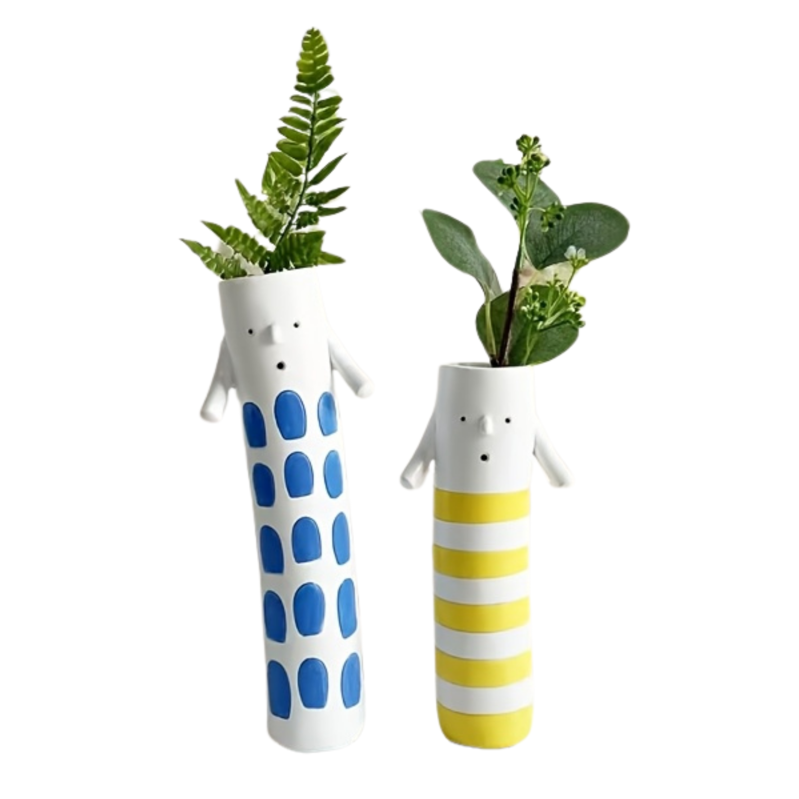 Hand Painted Face Vase Decor