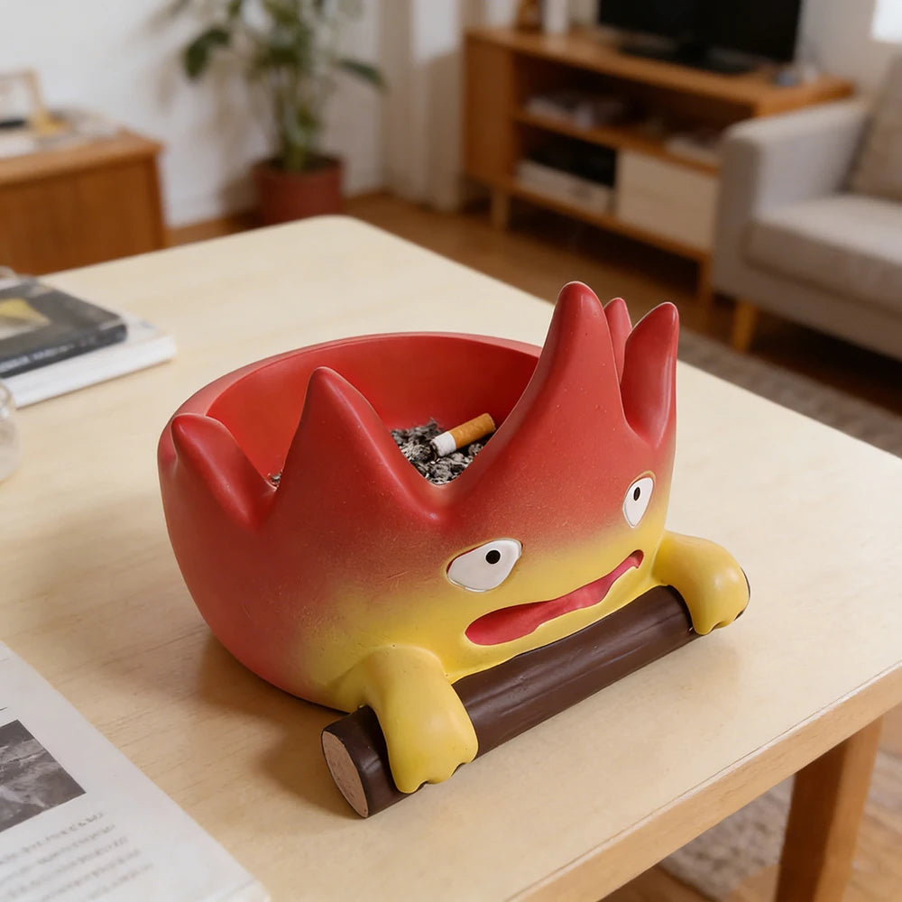 Flame Ashtray Cartoon Decor