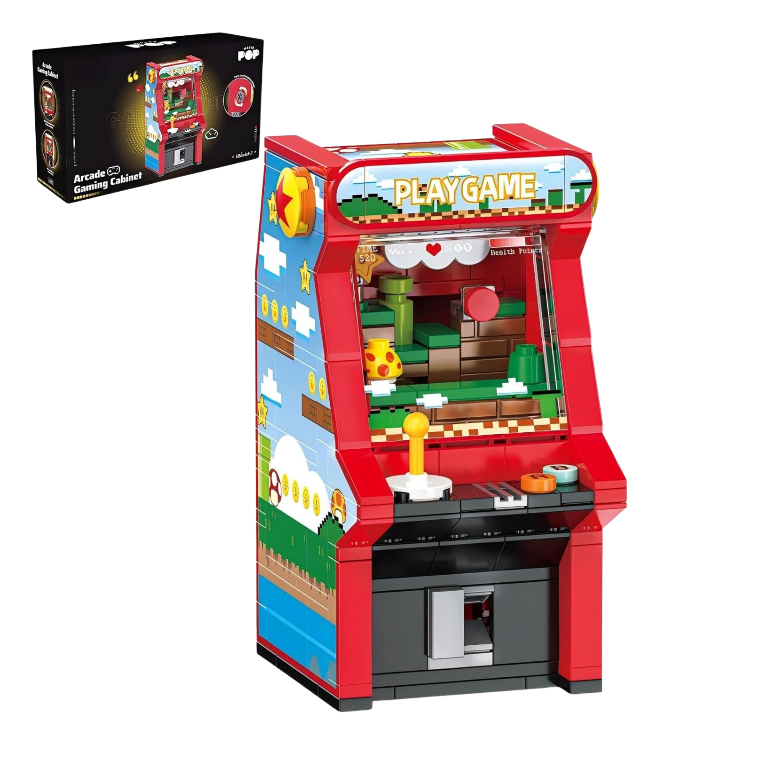 Retro Arcade Building Blocks Set