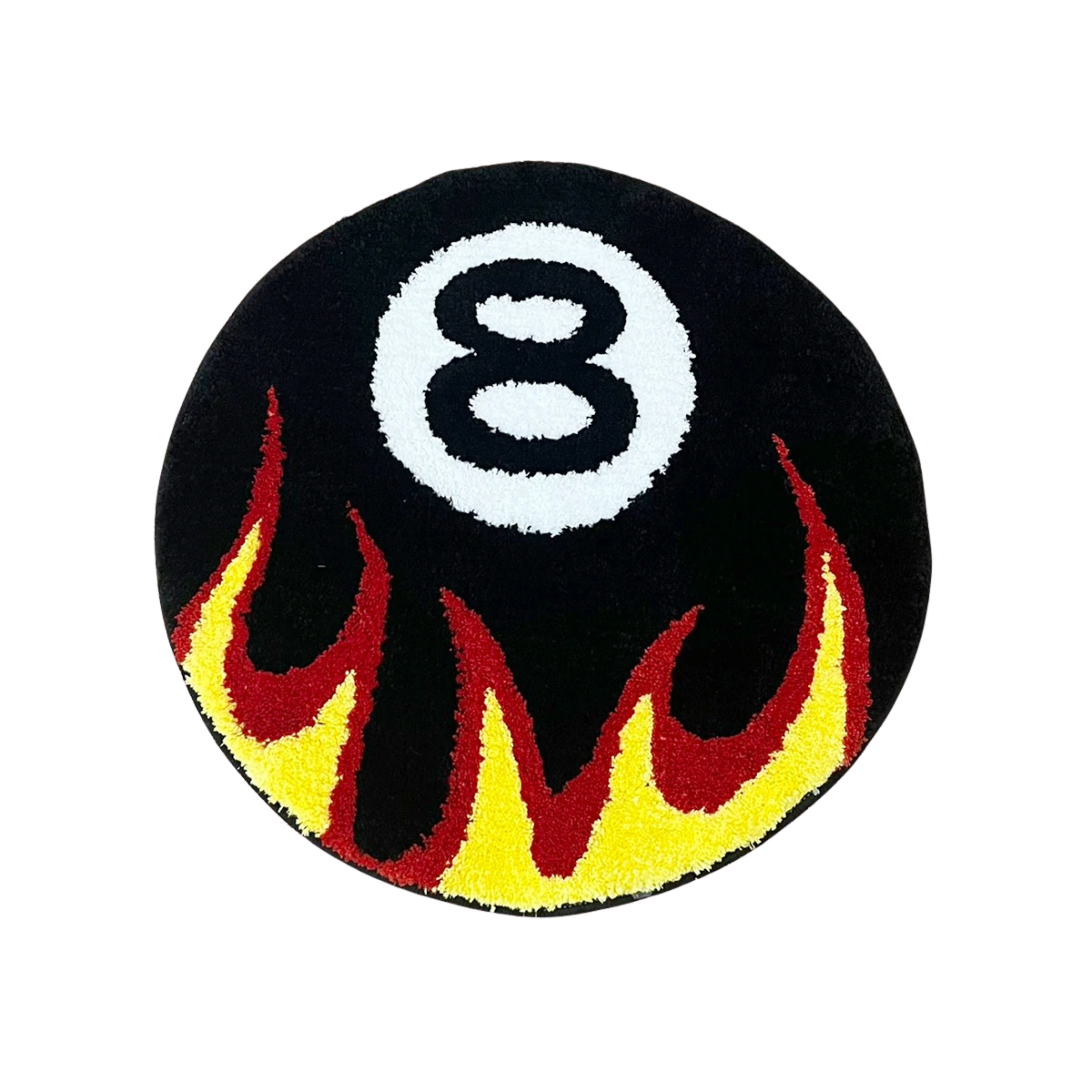 Fire Billiards 8 Ball Rug