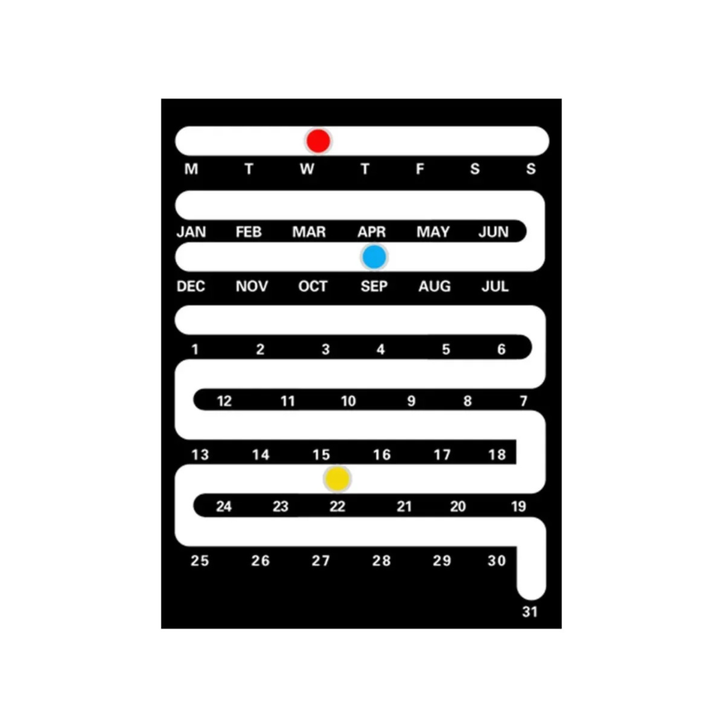 Nordic Acrylic Perpetual Calendar Decor