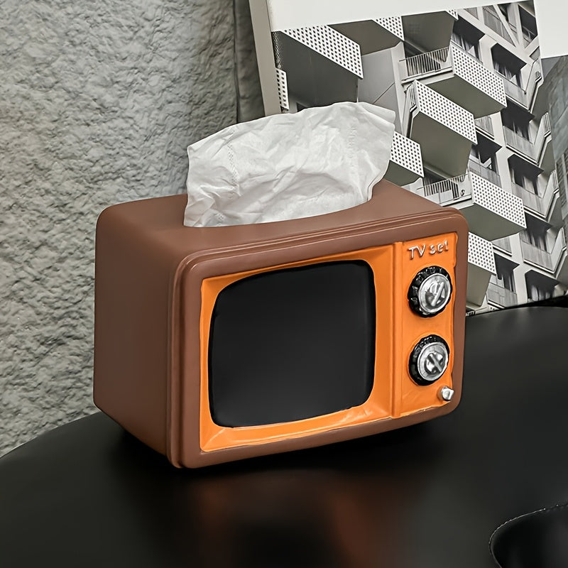 Vintage TV Storage Box Retro Container