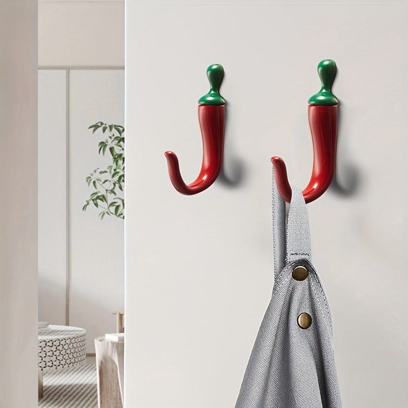 Chili Pepper Wall Hook Metal Organizer