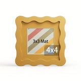 1pc Picture Frame, Floating Wave Picture Frames, Square Tabletop Poster Frames, Display 8X8 Picture Frame, Wooden 6X6 Picture Frame, Picture Frames 4X4 6X6 8X8 with Acrylic Covers for Posters, Photos, Paintings, Pictures