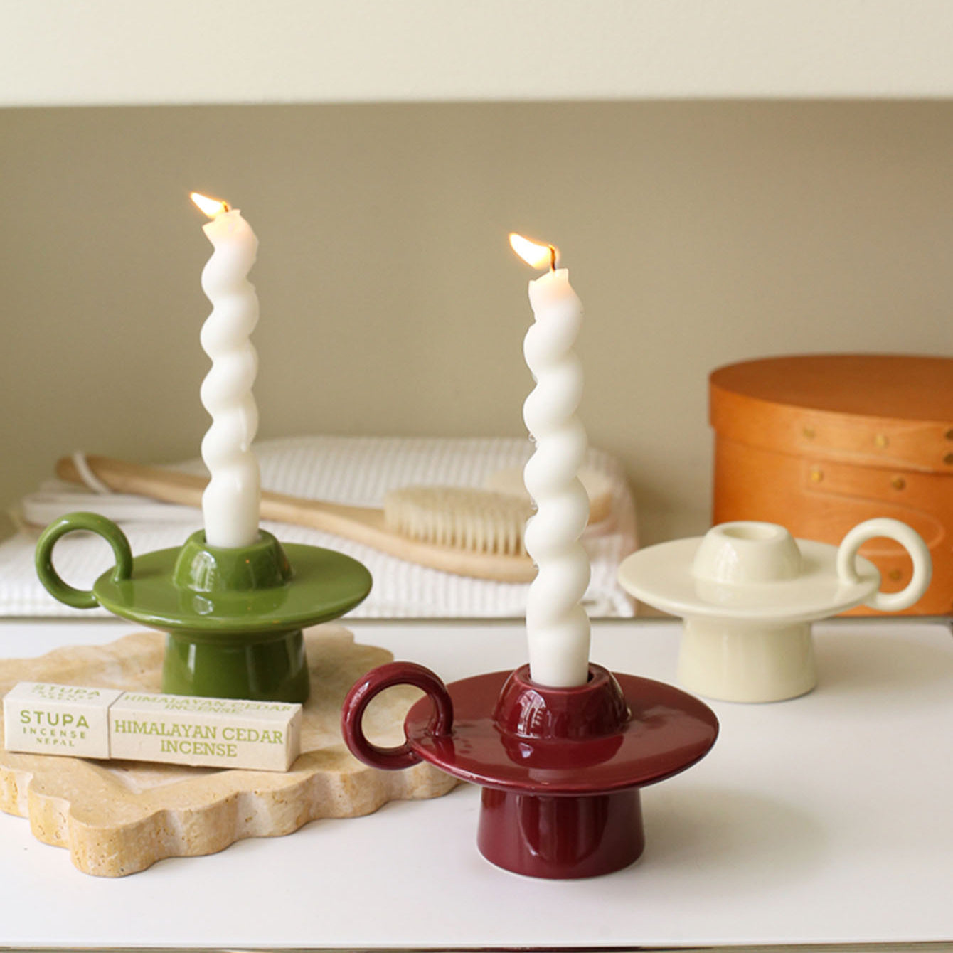 Ceramic UFO Candle Holder Retro Decor