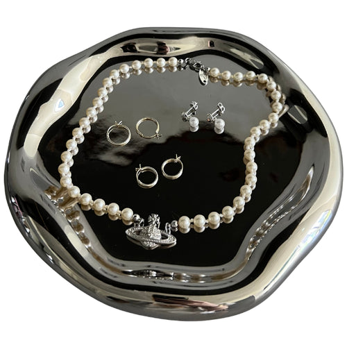 Silver Vanity Tray Decor