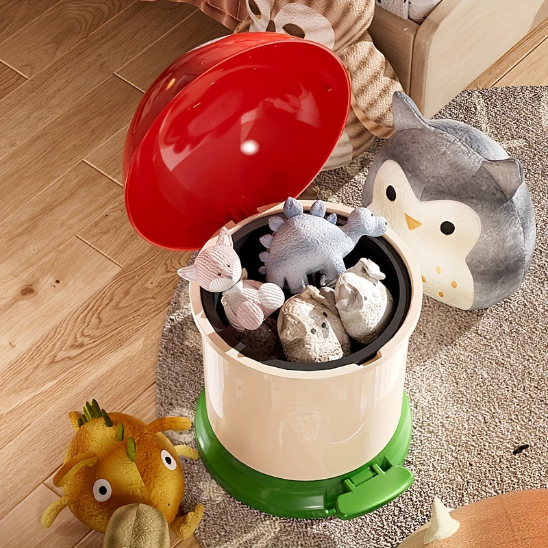 Mushroom Pedal Trash Bin With Lid