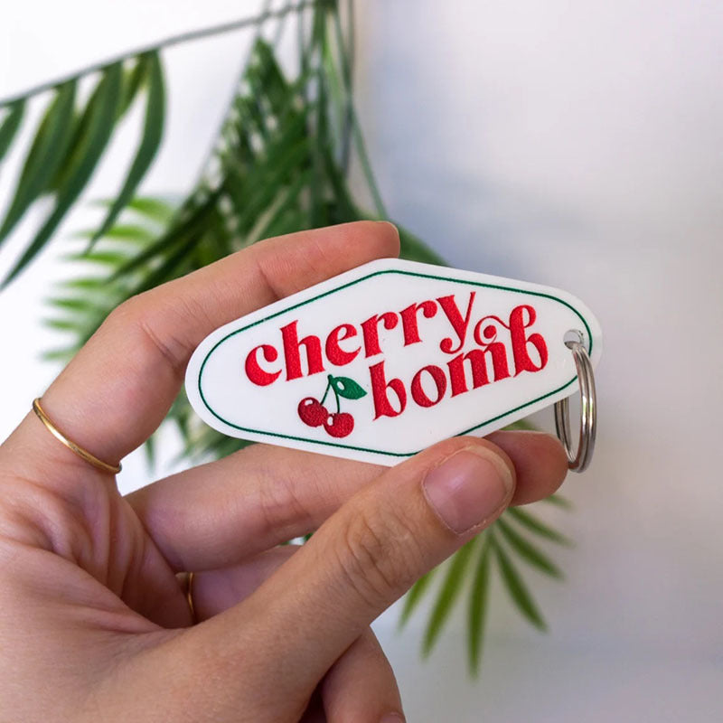 Cherry Bomb Acrylic Motel Keychain