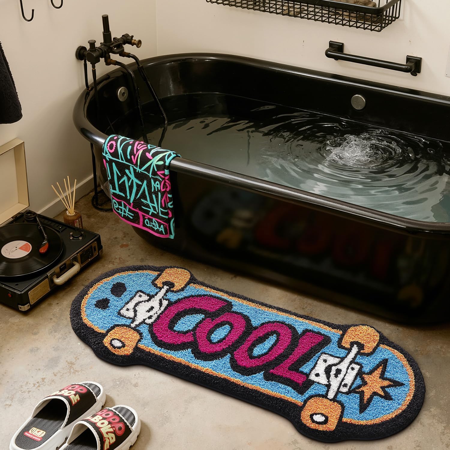 Skateboard Bath Mat Faux Cashmere