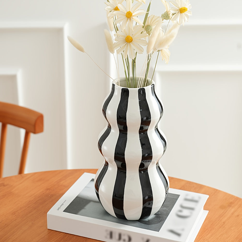 Rustic Ceramic Gourd Vase Decor