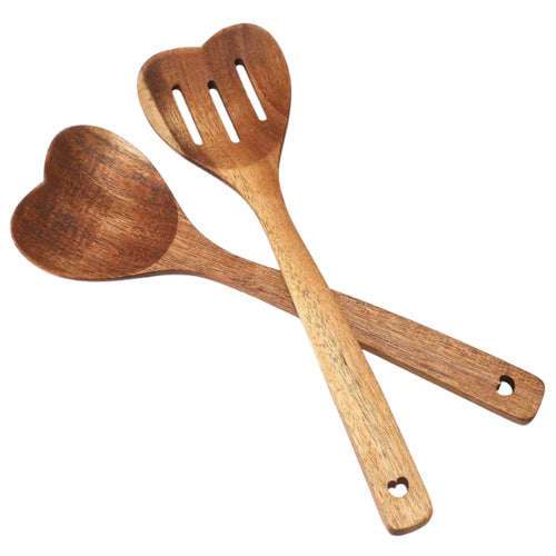 Wood Heart Spoon Set