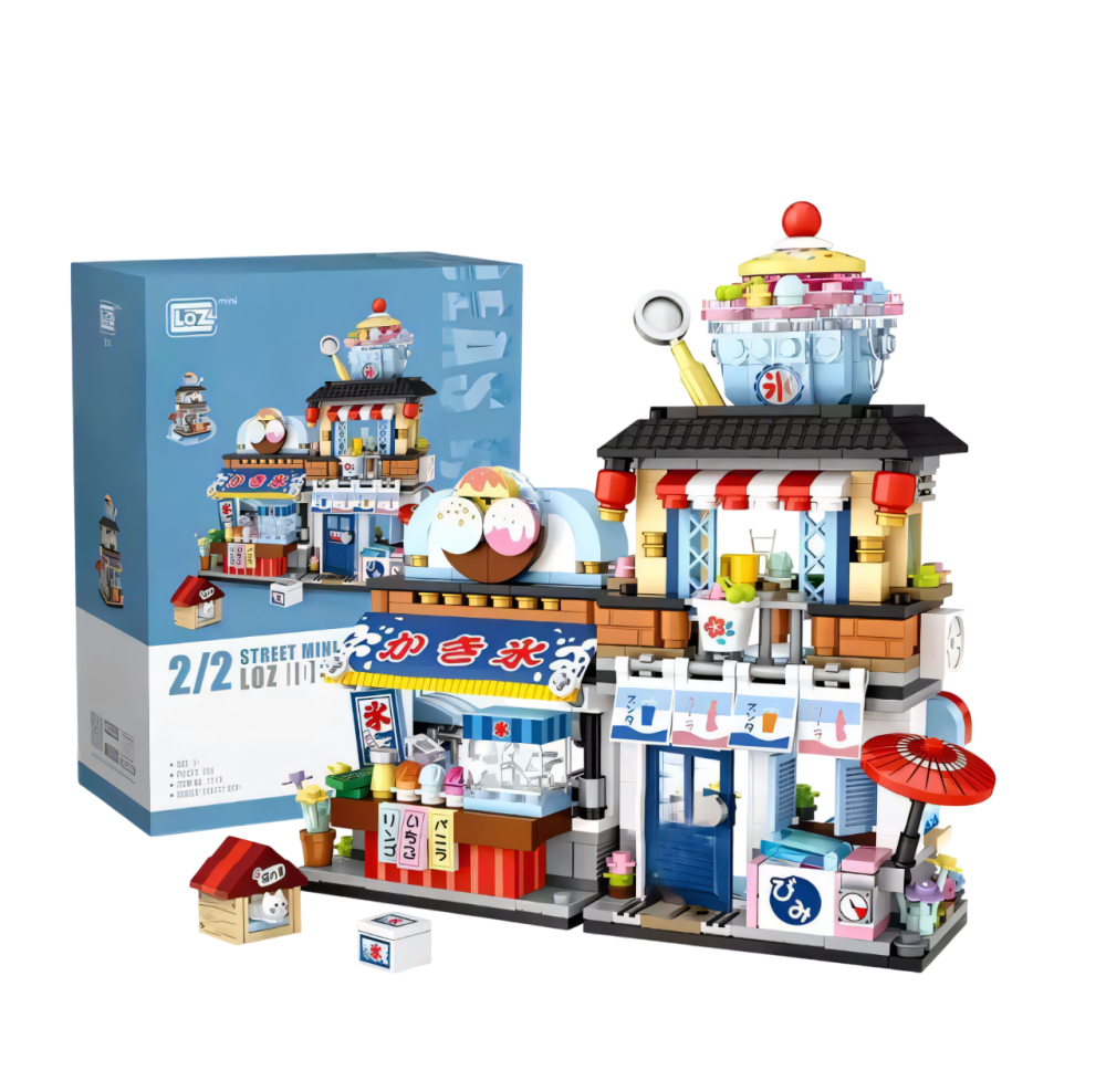 Japanese Shaved Ice Shop Building Blocks Set