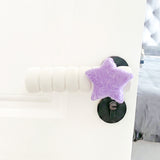 2pcs Fluffy Star Door Handle Covers, Soft Anti-Collision Doorknob Protector, Wall Safety Protection Cover, Noiseless Door Knob Sleeve, Perfect for Bedrooms, Home Decoration