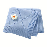 Knitted Flower Blanket