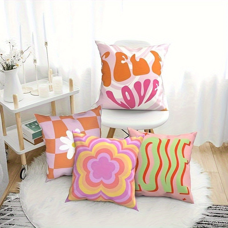 Pop Style Square Pillow Covers (تلبيسات فقط بدون الحشوة)