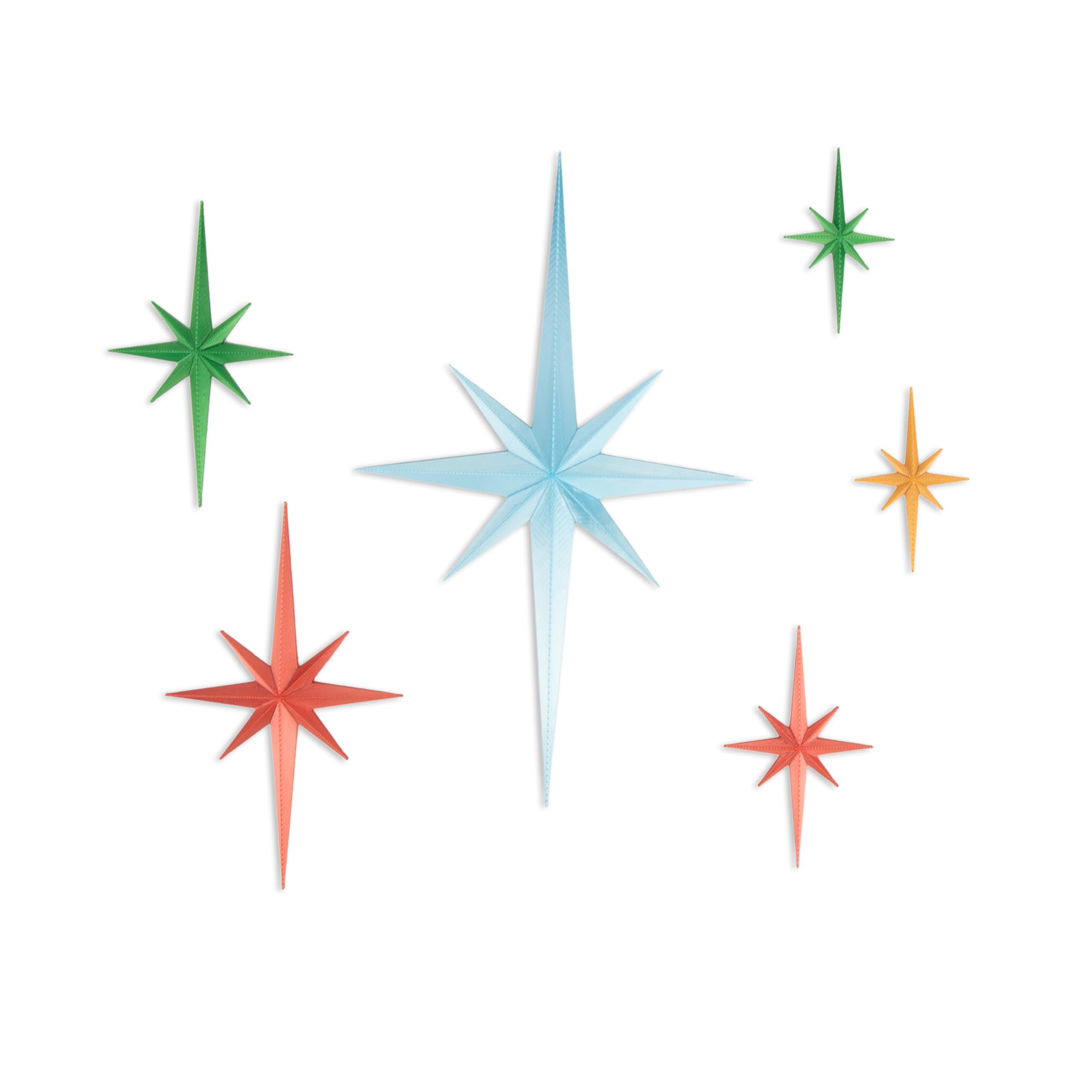 Mid Century Star Wall Decor Set