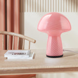 Vintage Mushroom Glass Table Lamp