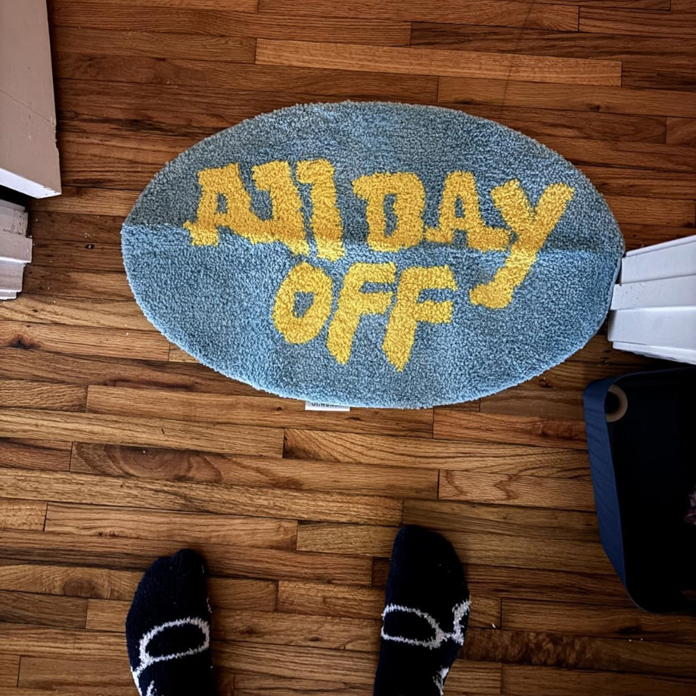 All Day Off Oval Rug