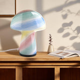 Vintage Mushroom Glass Table Lamp