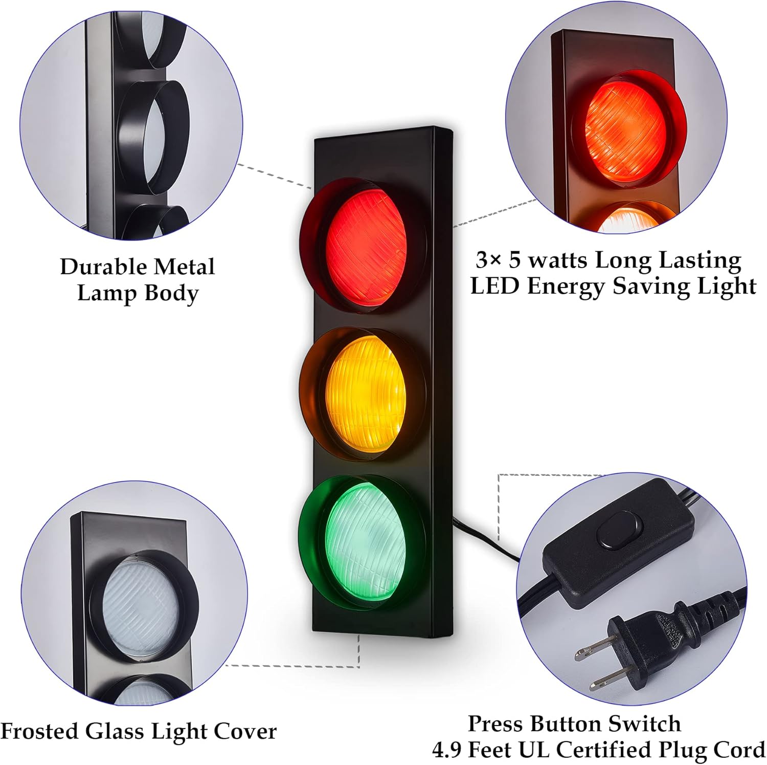 Traffic Light Wall Lamp