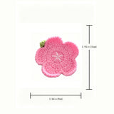 New Premium Hand-Crocheted Glittery Floral Coasters with Leaves, Suitable for Home Tabletop Decoration