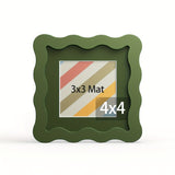 1pc Picture Frame, Floating Wave Picture Frames, Square Tabletop Poster Frames, Display 8X8 Picture Frame, Wooden 6X6 Picture Frame, Picture Frames 4X4 6X6 8X8 with Acrylic Covers for Posters, Photos, Paintings, Pictures