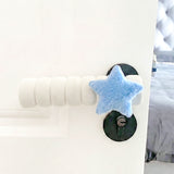 2pcs Fluffy Star Door Handle Covers, Soft Anti-Collision Doorknob Protector, Wall Safety Protection Cover, Noiseless Door Knob Sleeve, Perfect for Bedrooms, Home Decoration