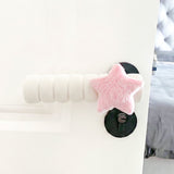 2pcs Fluffy Star Door Handle Covers, Soft Anti-Collision Doorknob Protector, Wall Safety Protection Cover, Noiseless Door Knob Sleeve, Perfect for Bedrooms, Home Decoration
