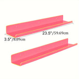 Acrylic Floating Wall Shelves Set of 2 Decor