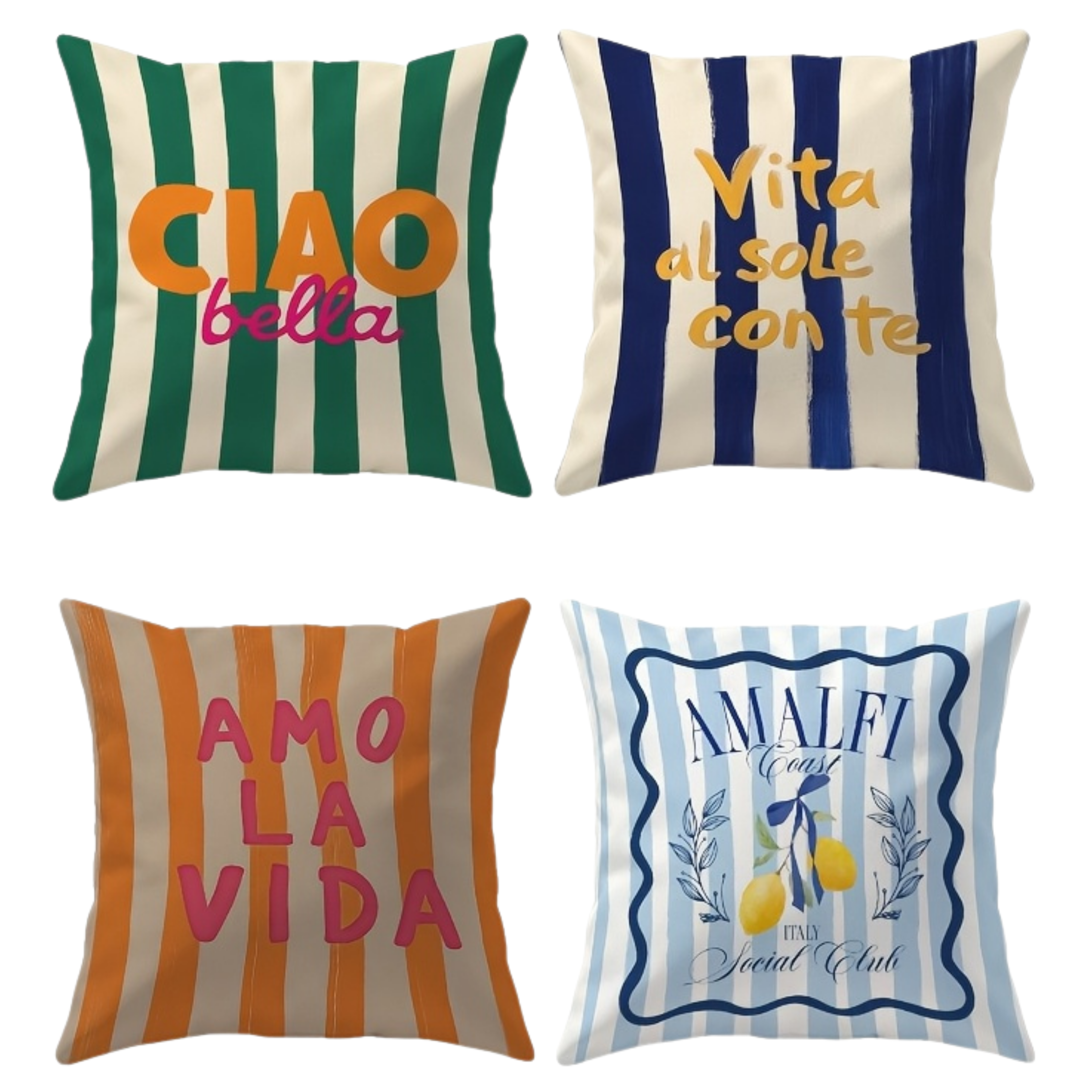 Italian Lemon Pillow Covers (تلبيسات فقط بدون الحشوة)