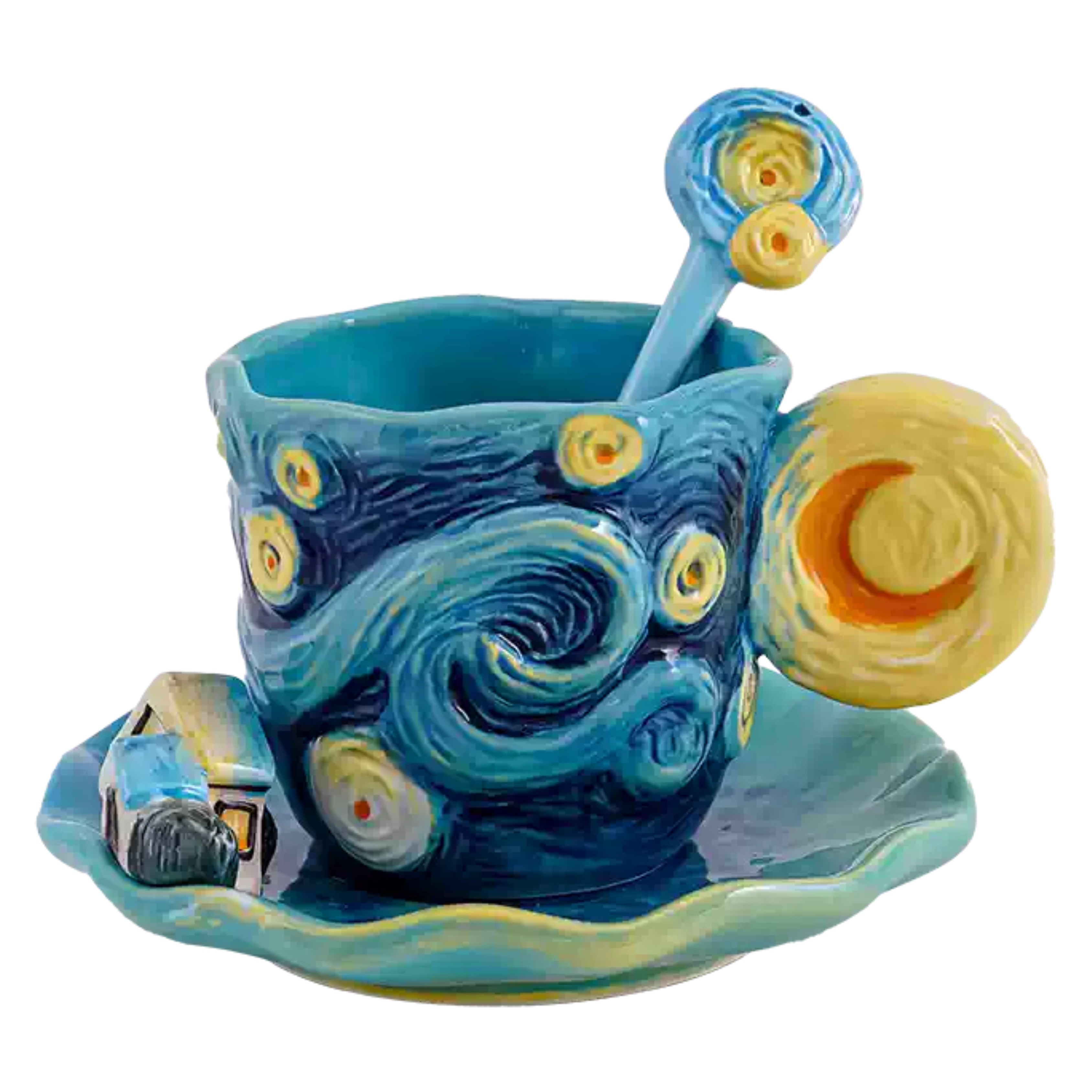 Van Gogh Ceramic Cup & Saucer Set