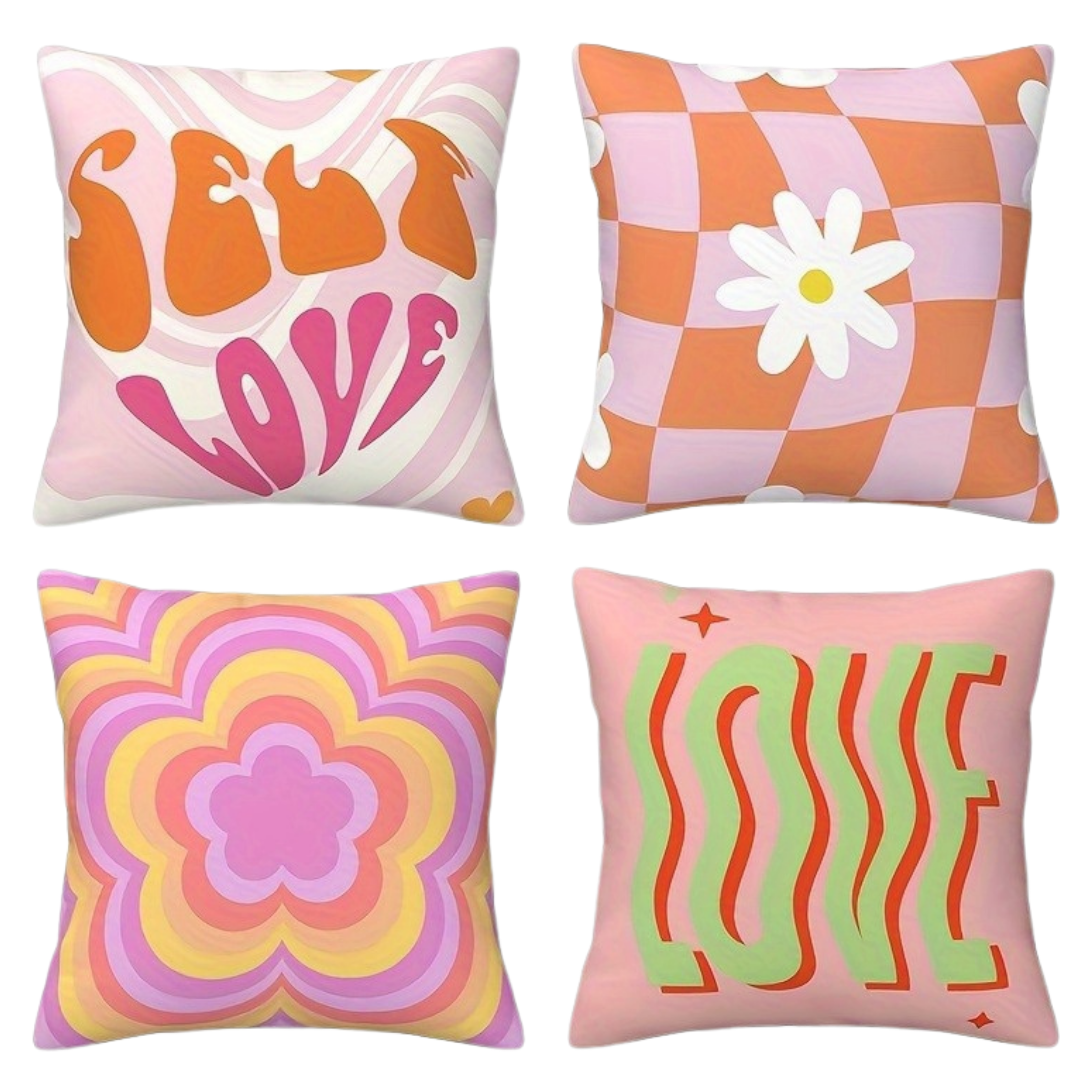 Pop Style Square Pillow Covers (تلبيسات فقط بدون الحشوة)