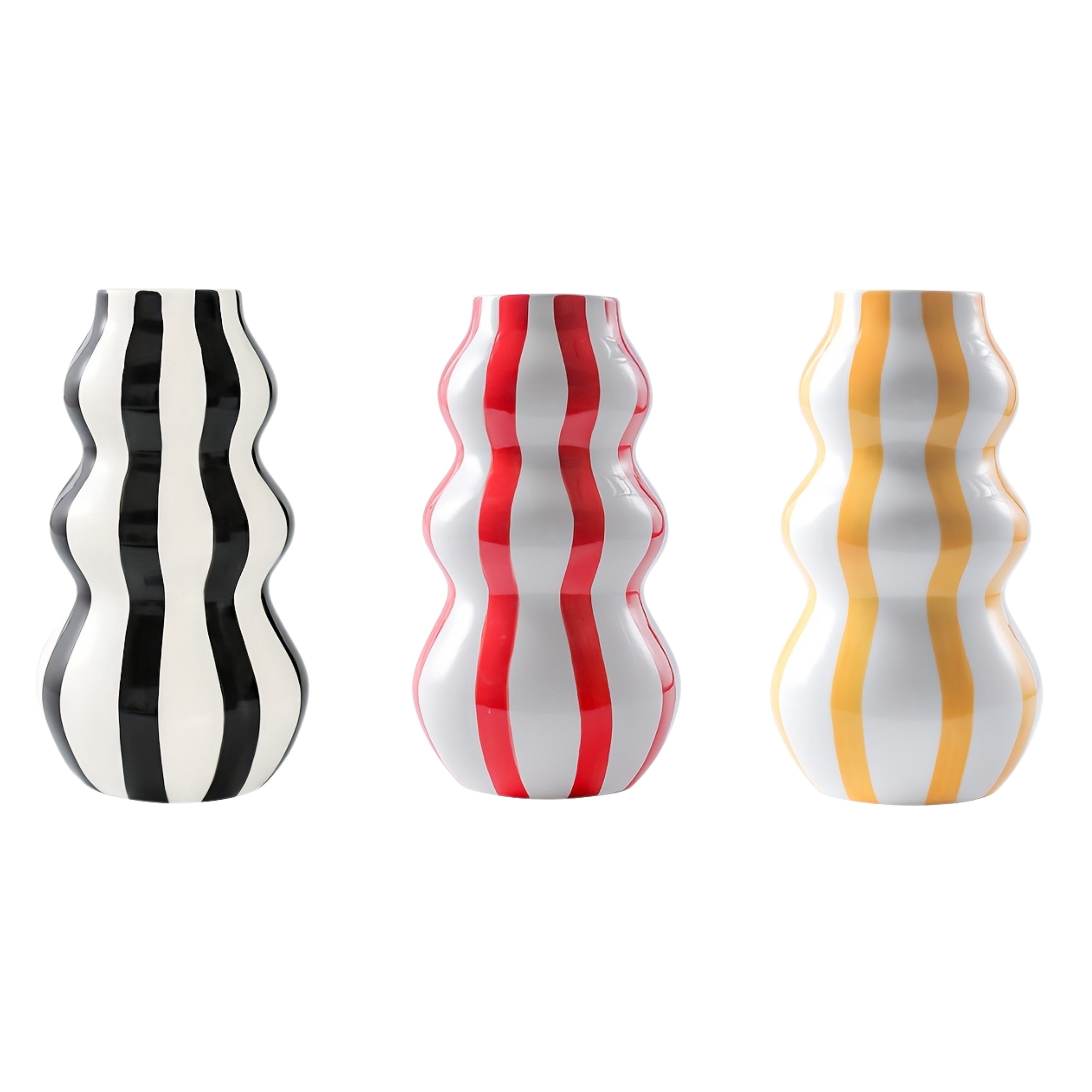 Rustic Ceramic Gourd Vase Decor
