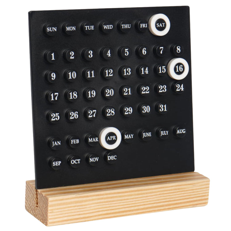 Wood Acrylic Perpetual Calendar Stand