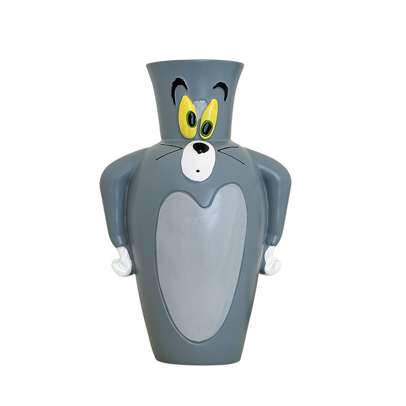 Tom Cat Ceramic Vase Decor