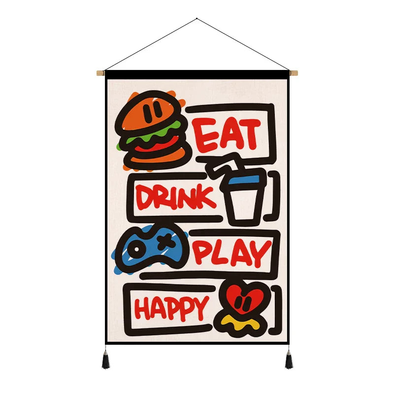 Graffiti Fabric Wall Tapestry