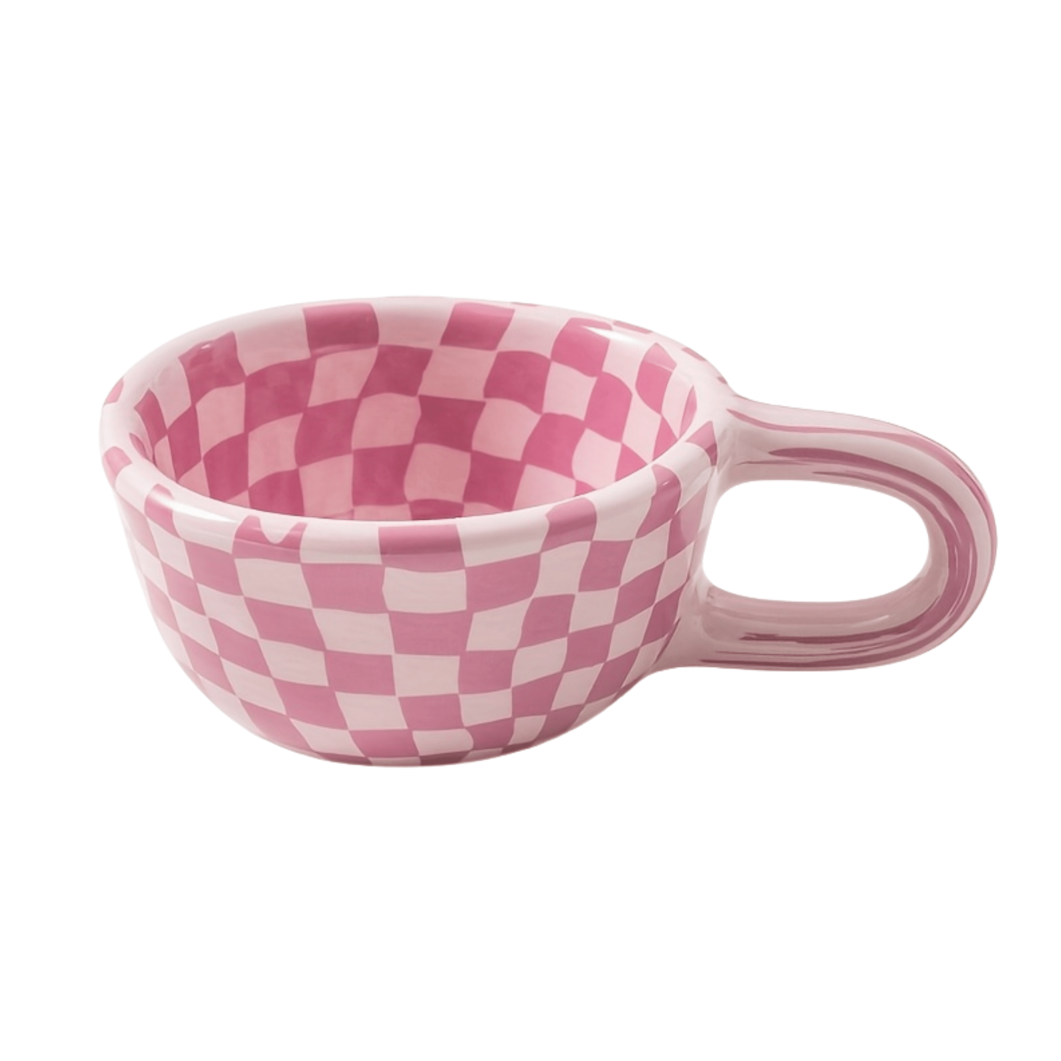 Pink Checkerboard Mug